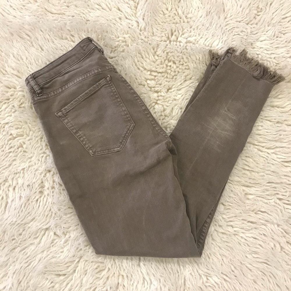 Free People Distressed Brown Jeggings - Picture 1 of 5